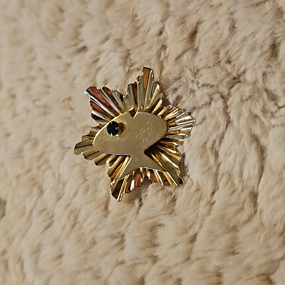 #0061 Fish with green eye brooch